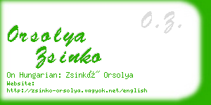 orsolya zsinko business card